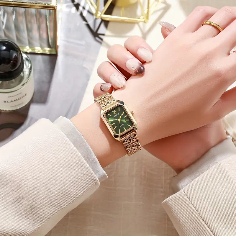 Ria™ | Gouden Schakelhorloge