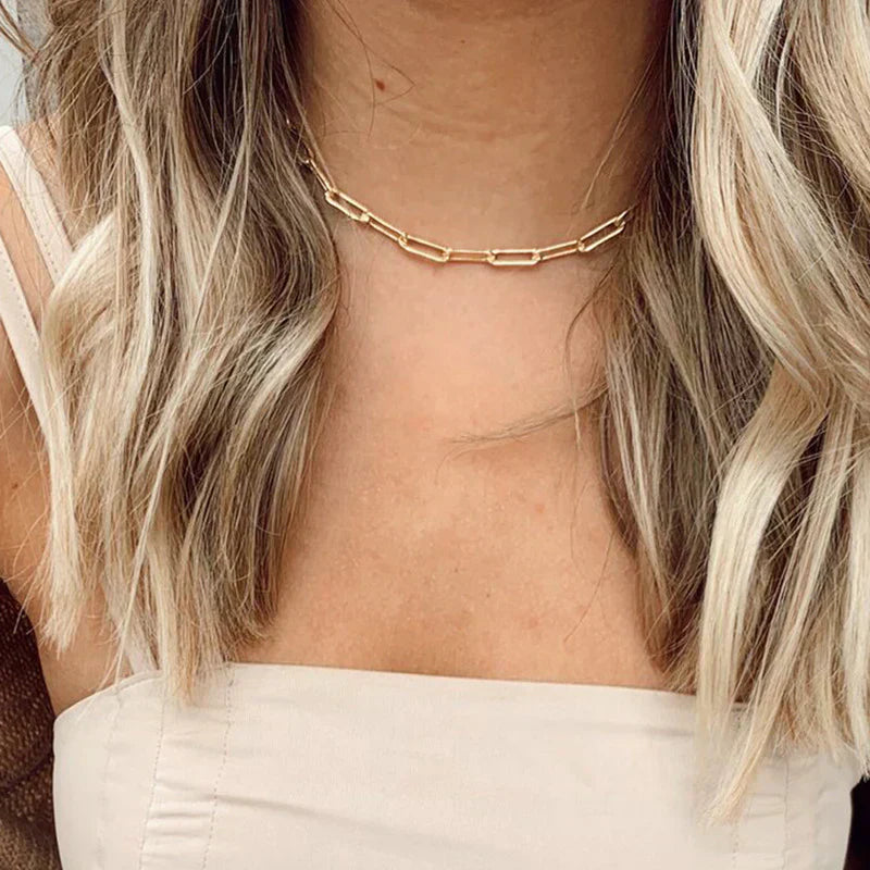 Saskia™ | Gouden Schakelketting