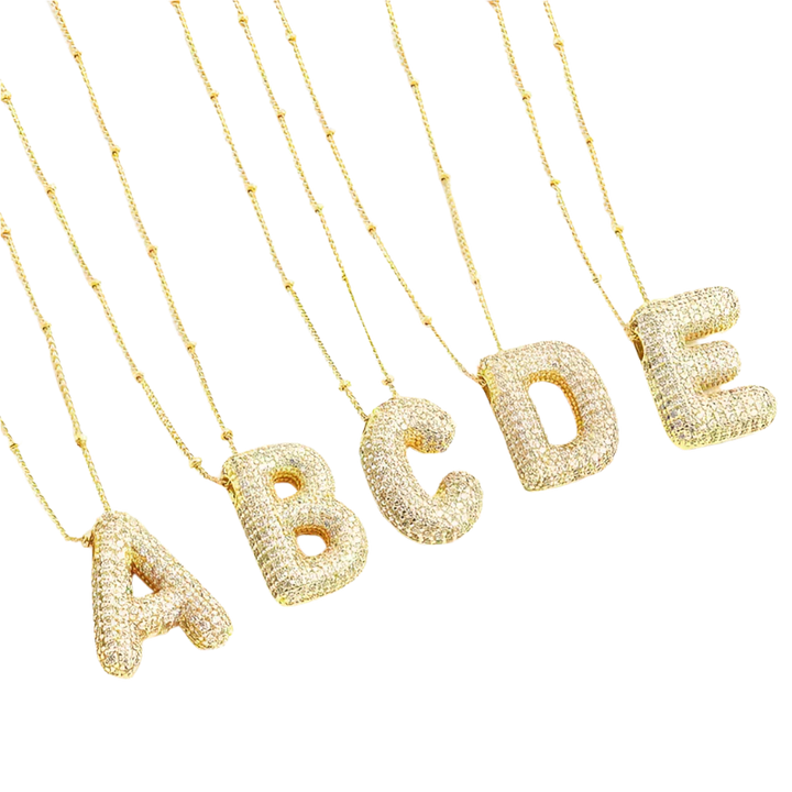 Monique™ | Gouden Initialen Ketting Set