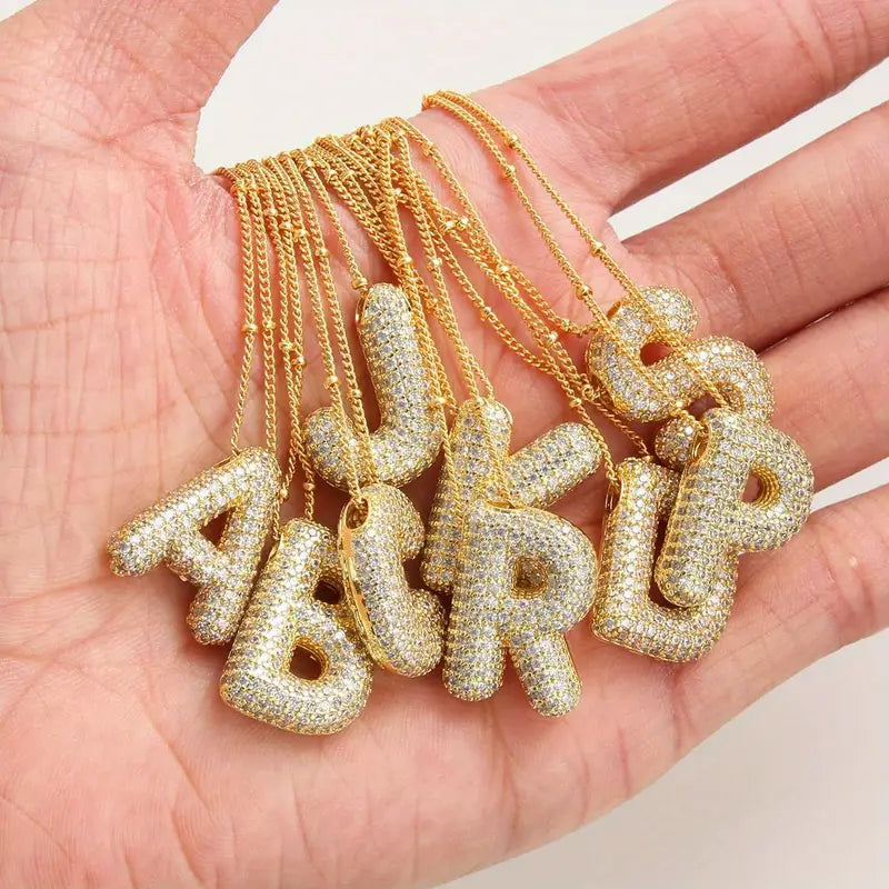 Monique™ | Gouden Initialen Ketting Set