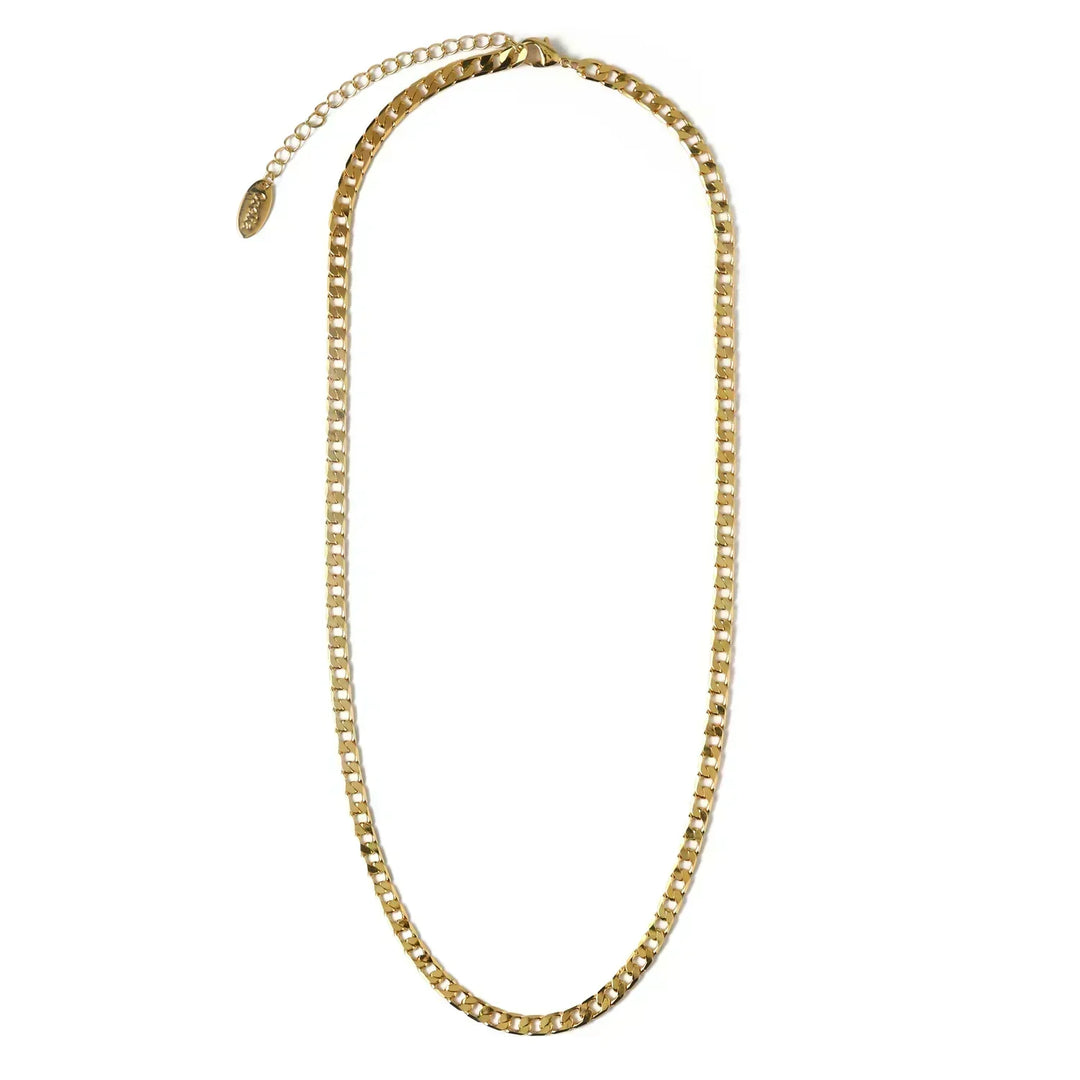 Wieke™ | Platte Gouden Gourmetketting
