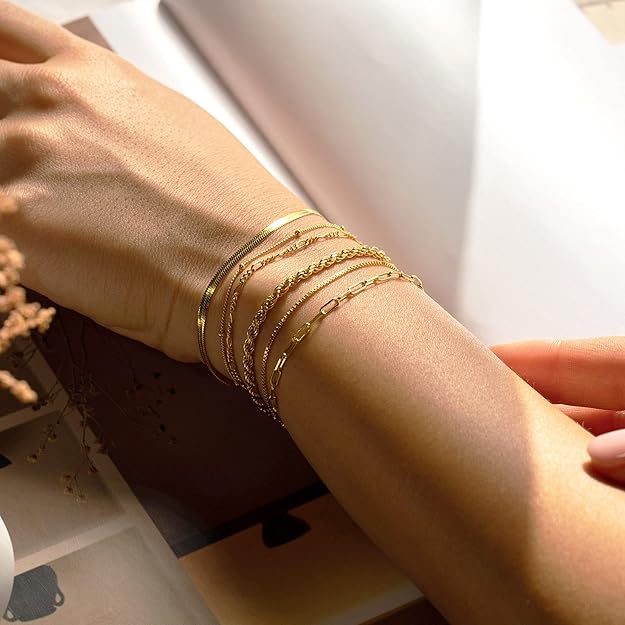Corrie™ | Gouden Armbanden Set