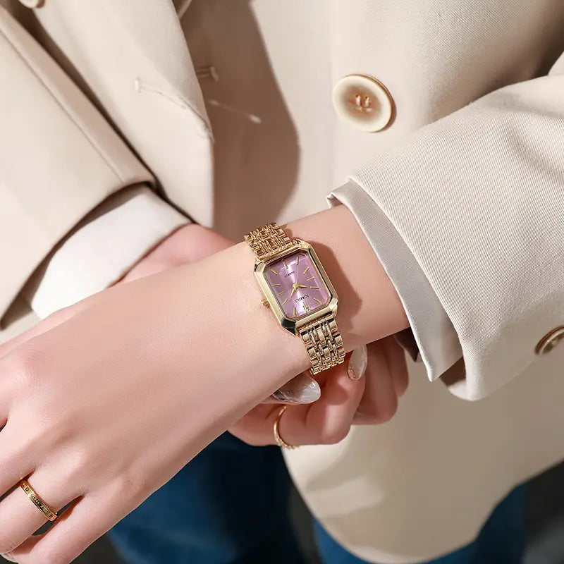 Ria™ | Gouden Schakelhorloge