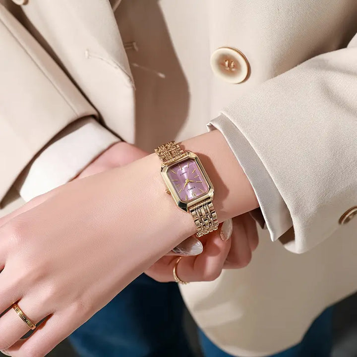 Ria™ | Gouden Schakelhorloge