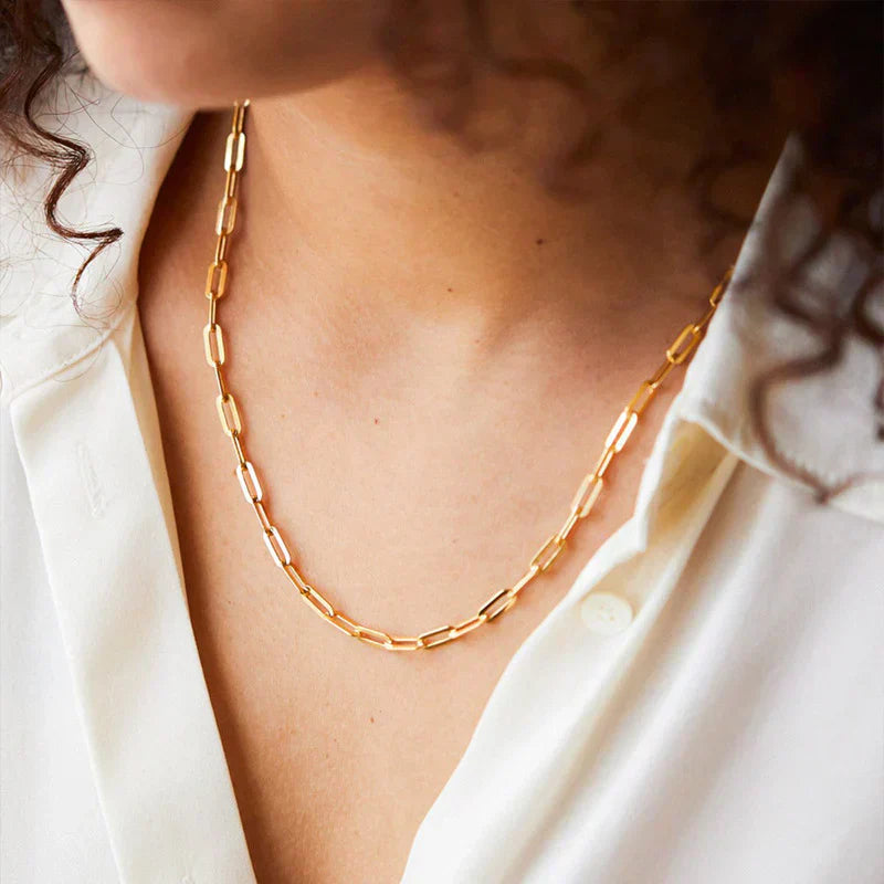 Saskia™ | Gouden Schakelketting