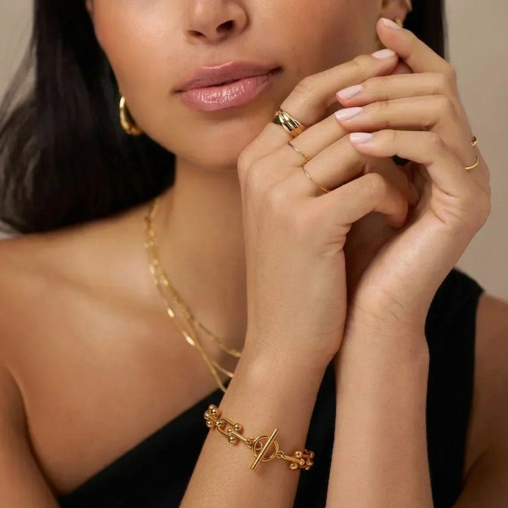 Guusje™ | Gouden Armband met Staaf