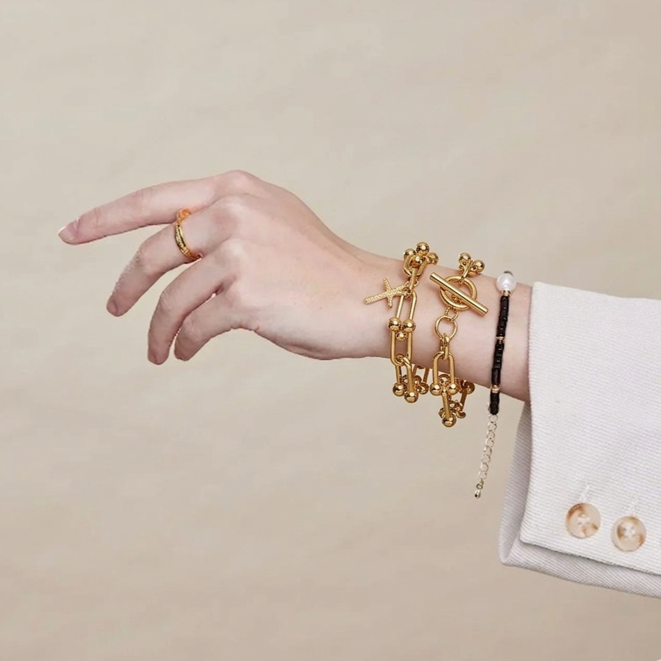 Guusje™ | Gouden Armband met Staaf
