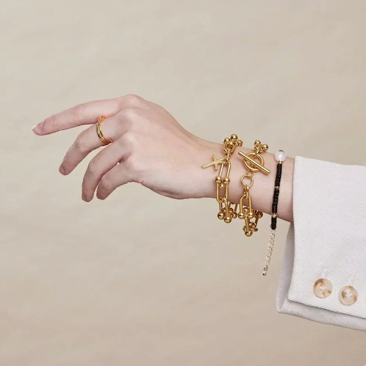 Guusje™ | Gouden Armband met Staaf