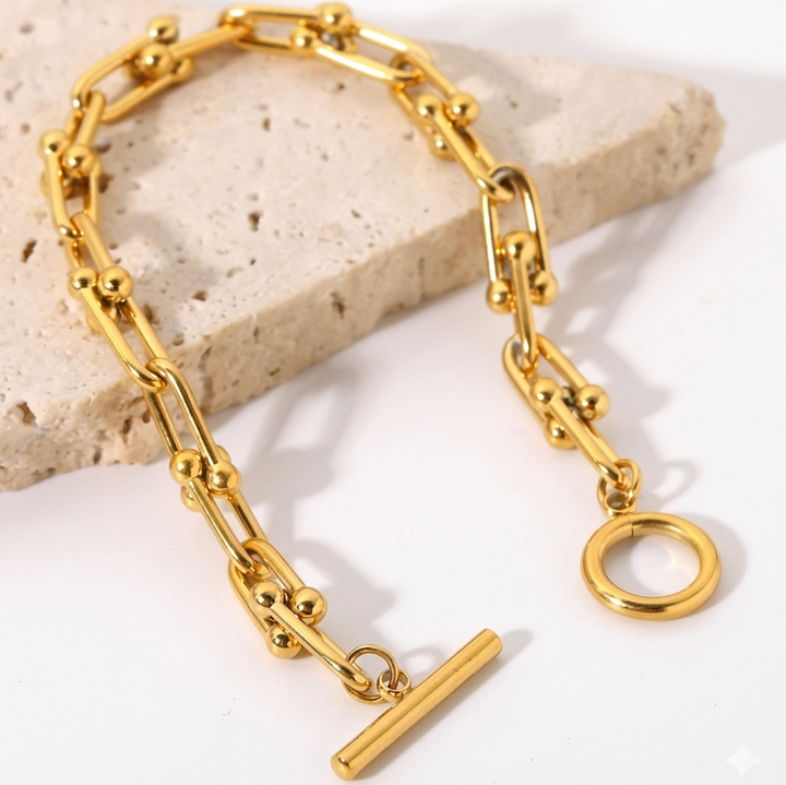 Guusje™ | Gouden Armband met Staaf