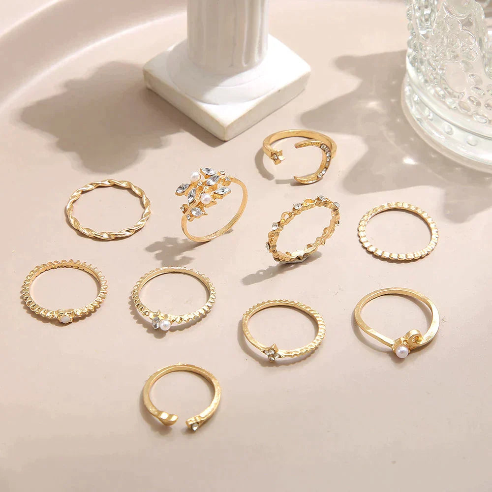 Boho™ | Ringenset in Zilver en Goud (10 stuks)