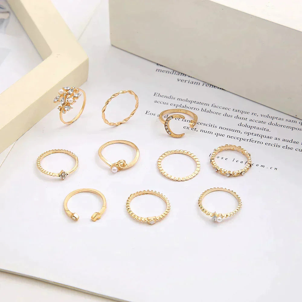 Boho™ | Ringenset in Zilver en Goud (10 stuks)