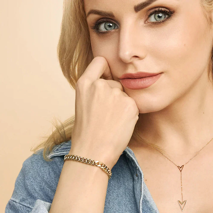 Aaltje™ | Gouden Schakelarmband