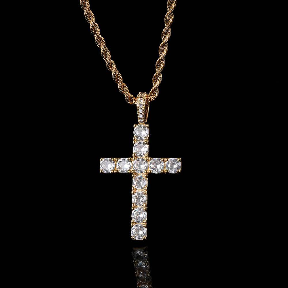 Dorien™ | Gouden Kruisketting met Steentje