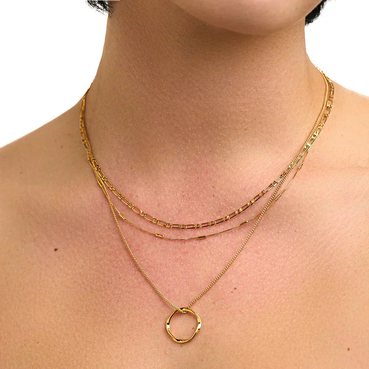 Birgit™ | Gouden Ketting met Open Cirkel