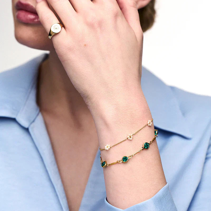 Linda™ | Gouden Schakelarmband