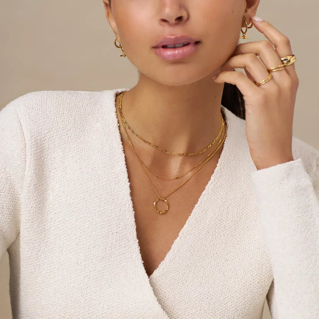 Birgit™ | Gouden Ketting met Open Cirkel