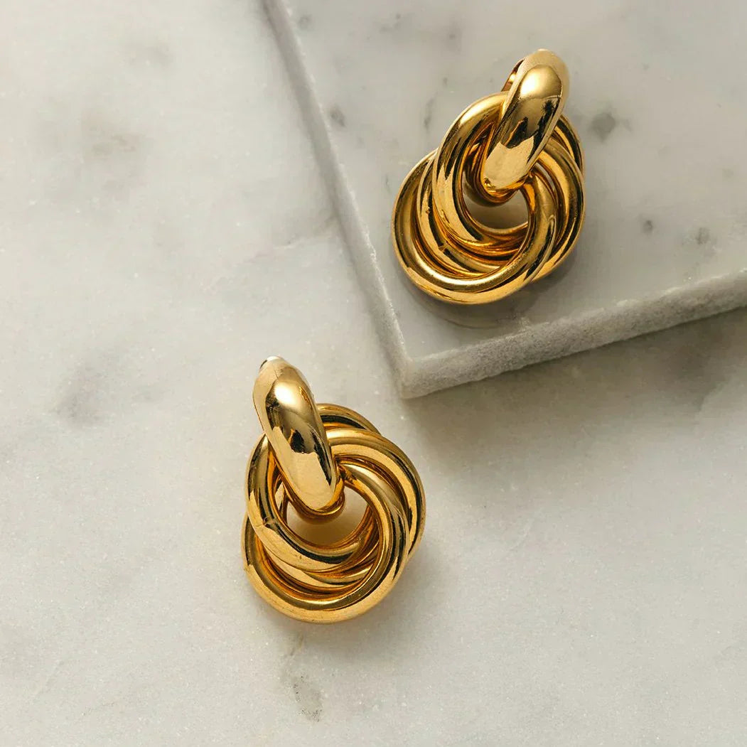 Karin™ | Gouden Schakel Oorbellen