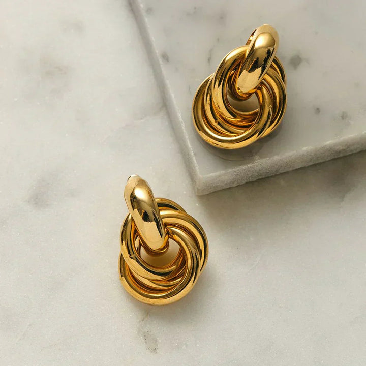 Karin™ | Gouden Schakel Oorbellen