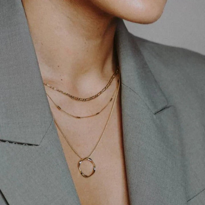 Birgit™ | Gouden Ketting met Open Cirkel