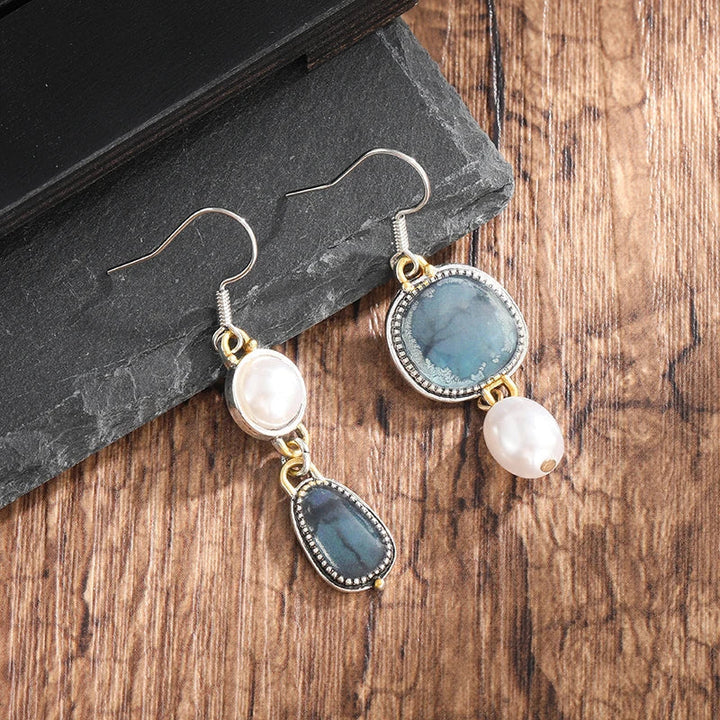 Vera™ | Oorbellen met Blauwe Steen