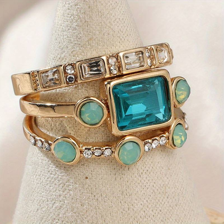 Dirkje™ | Blauwe Ringenset