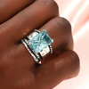 Jettie™ | Zilveren Ring met Glas