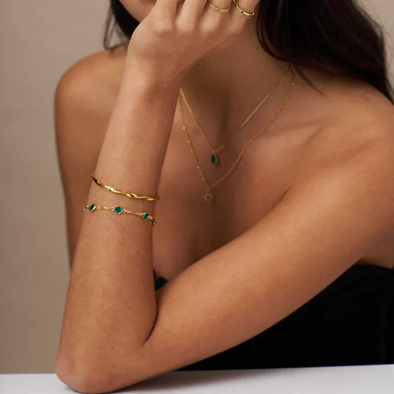 Linda™ | Gouden Schakelarmband