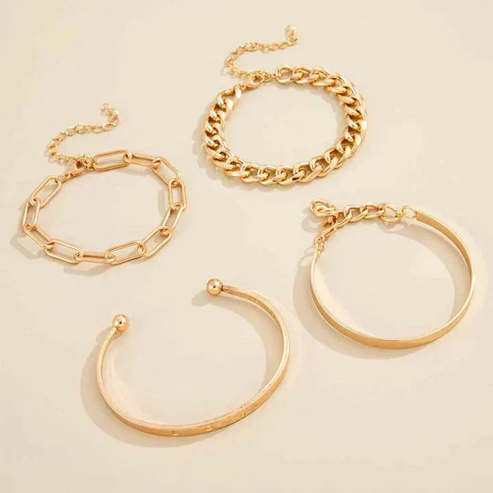 Jen™ | Gouden Armbanden Set