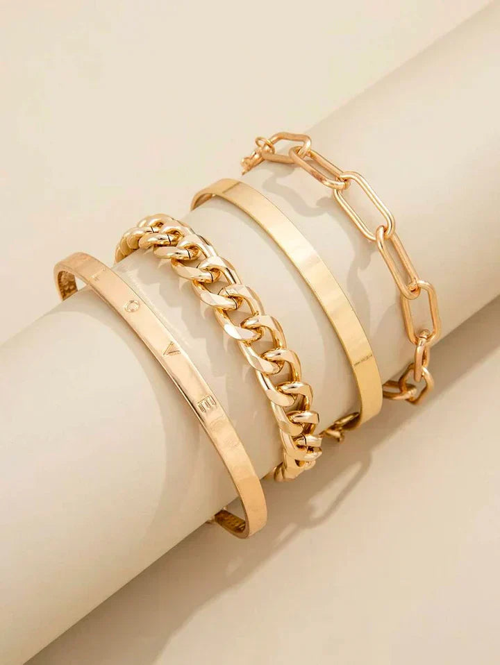 Jen™ | Gouden Armbanden Set