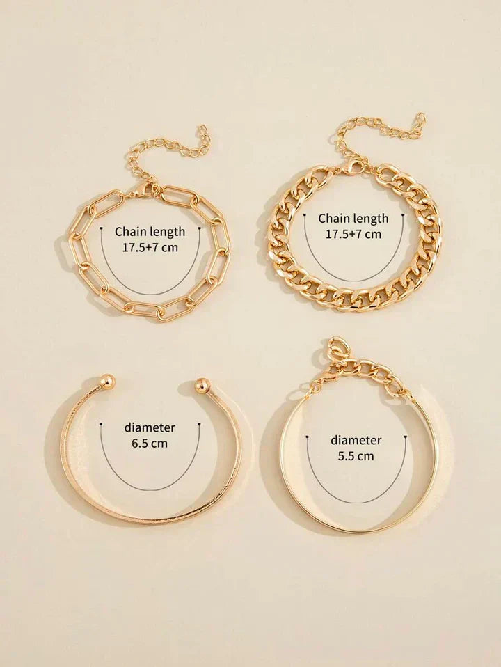 Jen™ | Gouden Armbanden Set