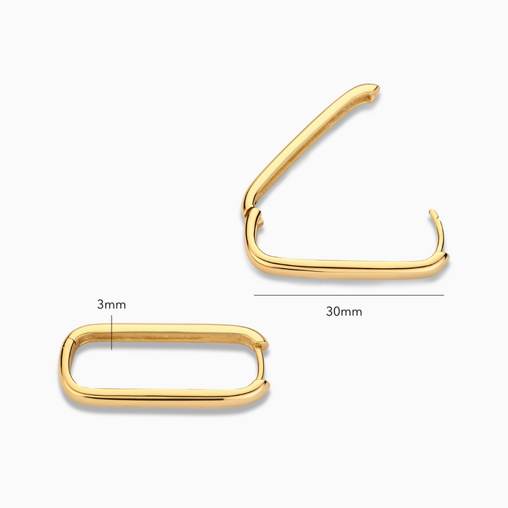 Trijntje™ | Grote Gouden Hoepel Oorbellen