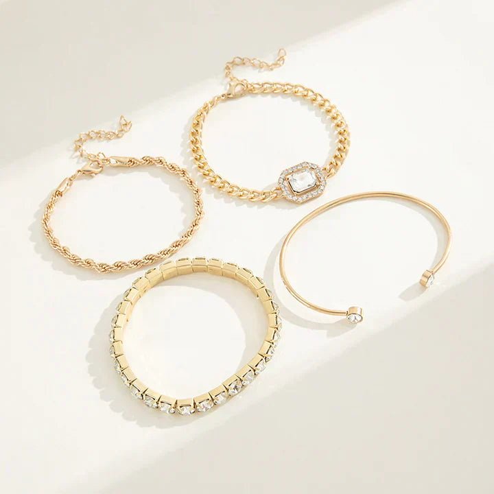 Dina™ | Gouden Armbanden Set