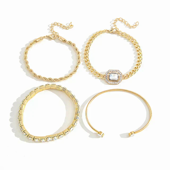 Dina™ | Gouden Armbanden Set