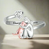 Mila™ | Verstelbare Zilveren Ring met Hondje